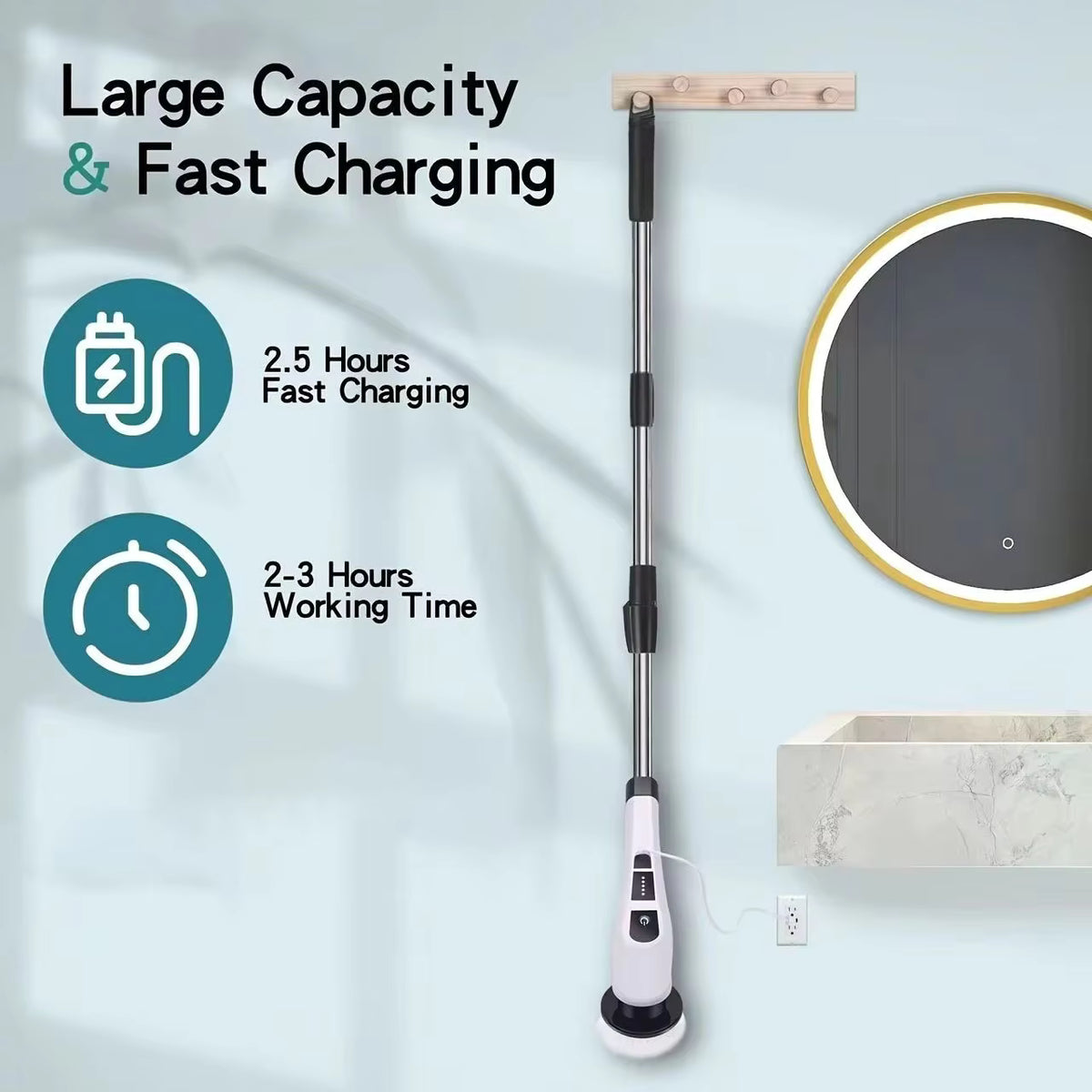 🧽 9-in-1 Electric Spin Cleaning Brush