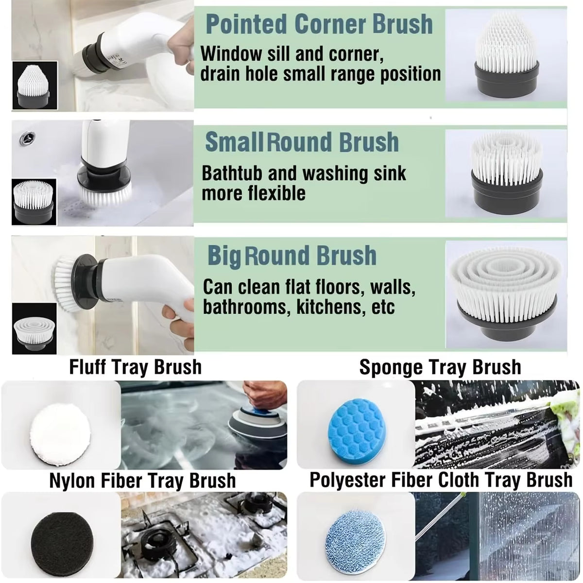 🧽 9-in-1 Electric Spin Cleaning Brush
